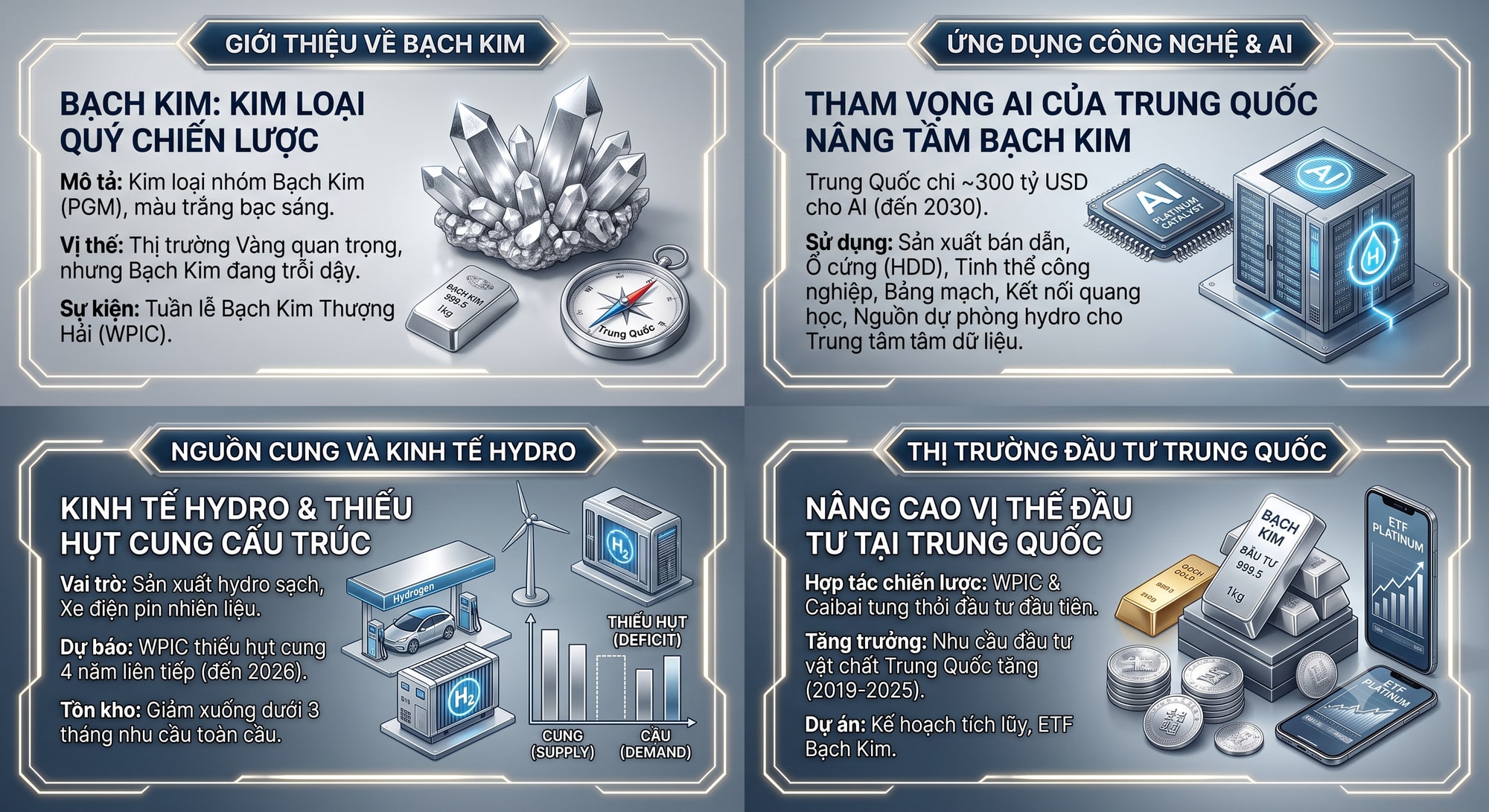 Bạch Kim: Kim Loại Chiến Lược Mới Trong Cuộc Đua AI Của Trung Quốc